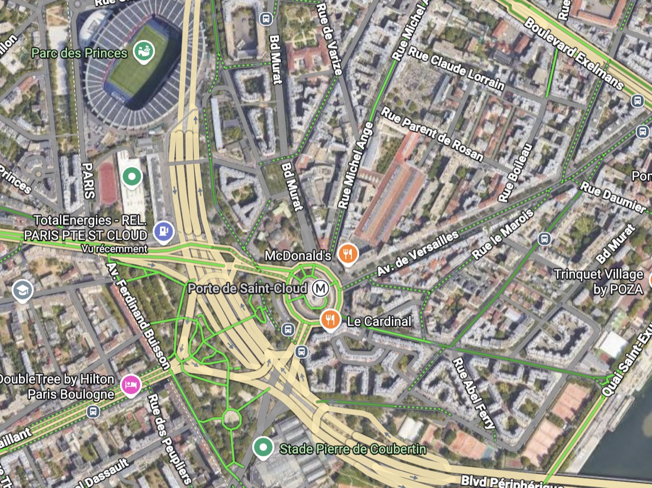 Carte Porte de Saint-Cloud — Reflex Lavage Auto